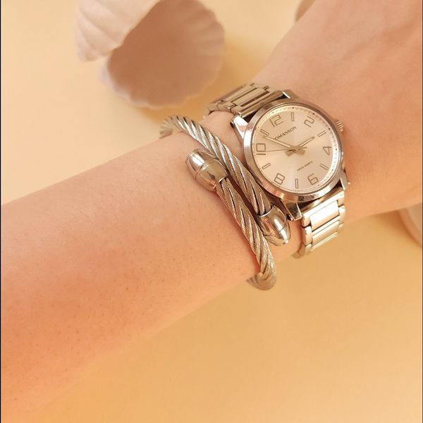 بنگل طنابی نقره ای