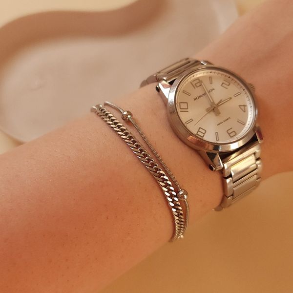 دستنبند دولاین کارتیر نقره ای