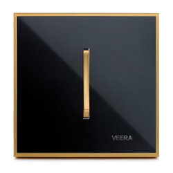 کلید و پریز ویرا مدل شهاب مشکی زه طلایی