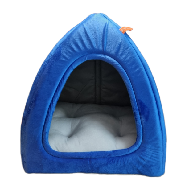 کلبه مثلثی حیوانات رنگ آبی