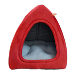 کلبه مثلثی حیوانات رنگ قرمز-طوسی