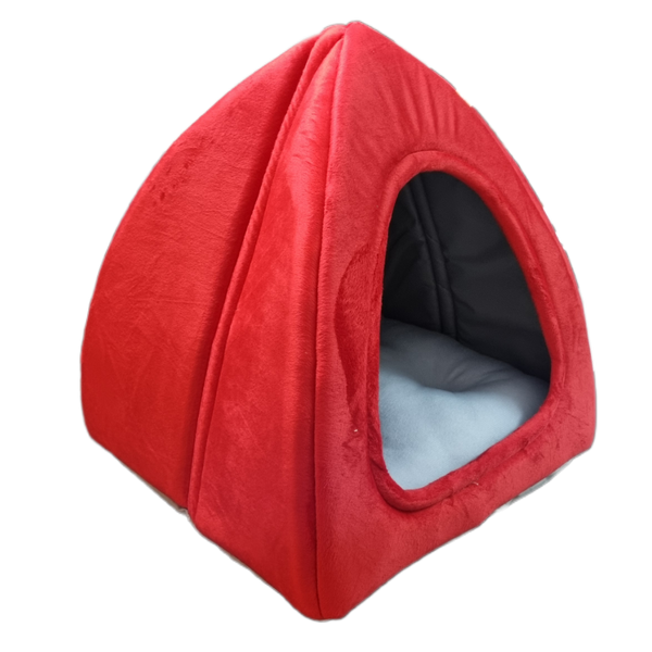 کلبه مثلثی حیوانات رنگ قرمز-طوسی