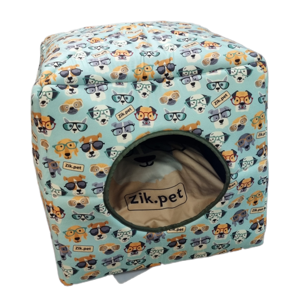 کلبه سه کاره عروسکی 50*50 مدل هاپو های عینکی