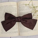 گیره فرانسوی ساتنی قهوه ای