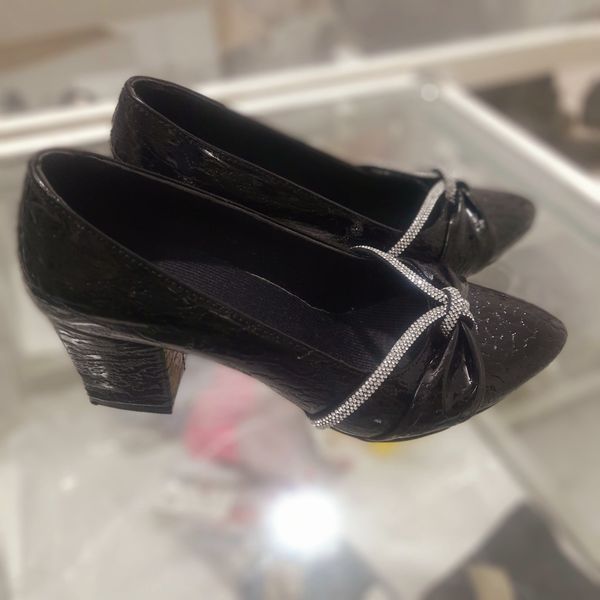 کفش مجلسی نگینی مدل پاپیونی