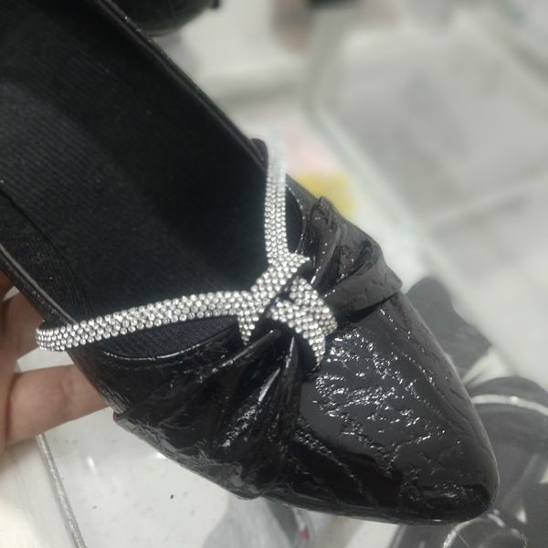 کفش مجلسی نگینی مدل پاپیونی