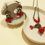 نیم ست یلدا طرح انار