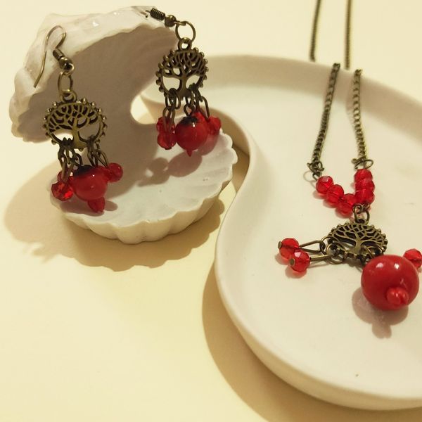 نیم ست یلدا طرح انار