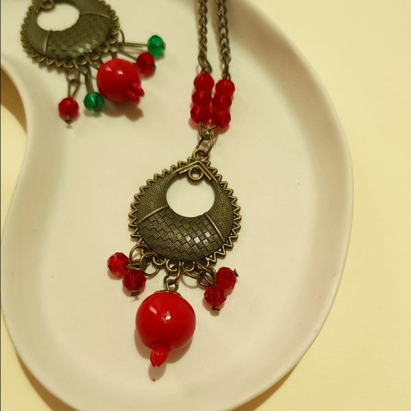 نیم ست یلدا طرح انار 2