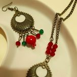 نیم ست یلدا طرح انار 2