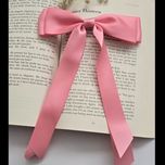 گیره انبری ساتنی دنباله دار صورتی