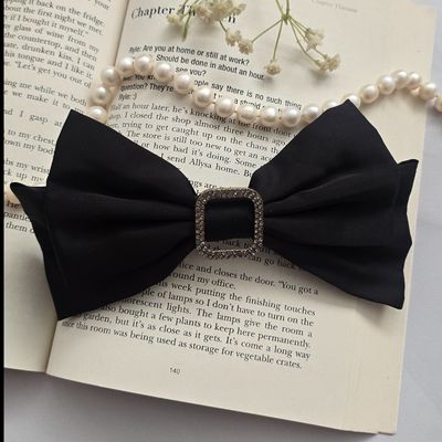 گیره فرانسوی سگک دار نگینی مشکی