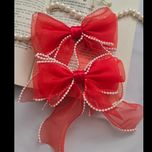 گیره انبری توری دور مرواریدی قرمز