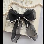 گیره انبری توری دور مرواریدی مشکی