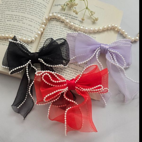 گیره انبری توری دور مرواریدی مشکی