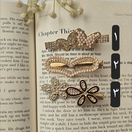 گیره فلزی نگینی