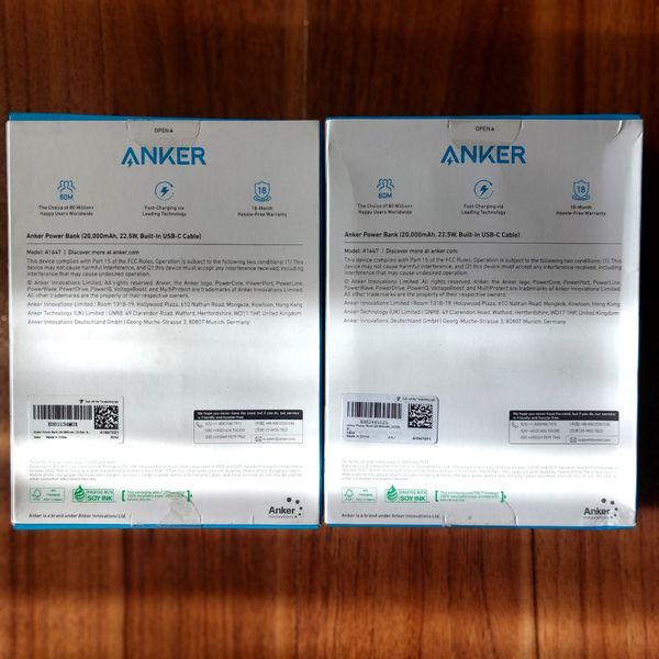 پاوربانک اورجینال انکر مدل A1647 ظرفیت 20000 استند دار