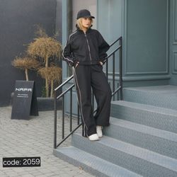 ست سوییشرت و شلوار اسپرت مغزی دوزی دورس توو کرک گرم بالا در 4 رنگ