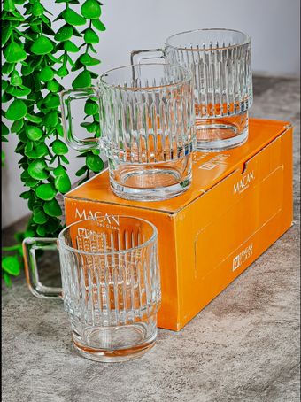 لیوان سه عددی دسته دار