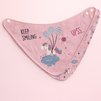 دستمال گردن دو عددی مخمل طرح پونی کوچولو