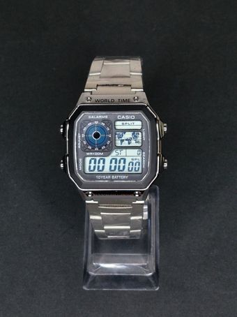 ساعت مچی مردانه جهان نما بند استیل