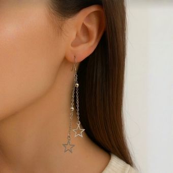 گوشواره ستاره مدل زنجیری