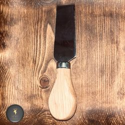 کارد دو کاره استیل دسته چوب بامبو