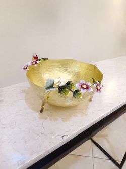 میوه خوری چوب دالبر برنجی | مدل 3