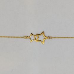 دستبند طلا 18 عیار زنانه گالری طرح ستاره میا گالری