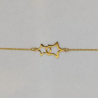 دستبند طلا 18 عیار زنانه گالری طرح ستاره میا گالری