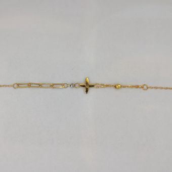 دستبند طلا 18 عیار زنانه طرح آسو گل چهار پر میا گالری