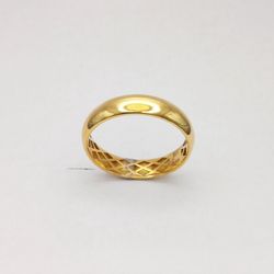 حلقه طلا 18 عیار طرح ساده میا گالری