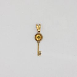 آویز گردنبند طلا 18 عیار زنانه طرح کلید نگین دار