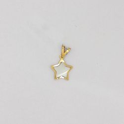 آویز گردنبند طلا 18 عیار زنانه طرح ستاره صدفی میاگالری