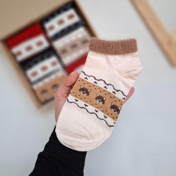 جوراب مچی زنانه مدل تدی موهر