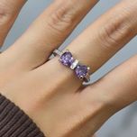 انگشتر زنانه پاپیون نگین دار (رنگ ثابت)