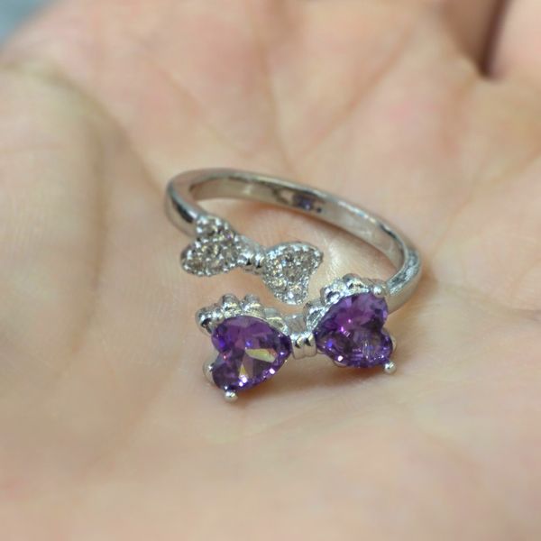 انگشتر زنانه پاپیون فری سایز (رنگ ثابت)