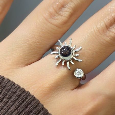 انگشتر زنانه خورشید فری سایز (رنگ ثابت)