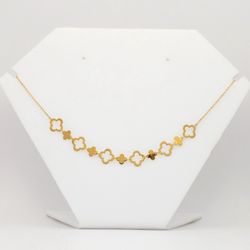 گردنبند طلا 18 عیار زنانه طرح ونکلیف میا گالری