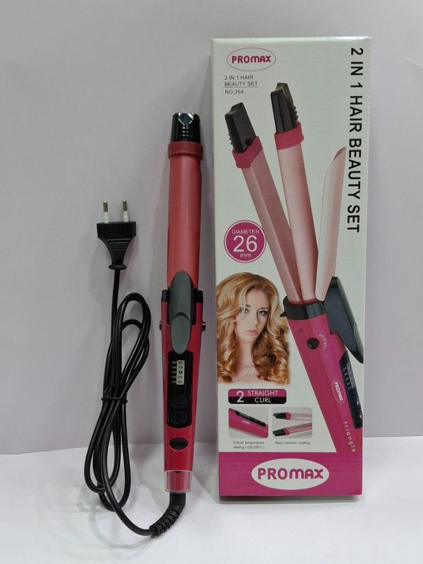 اتو مو 2 کاره پرومکس مدل 264 Promax 2 in 1 Hair Beauty Set – Model 264