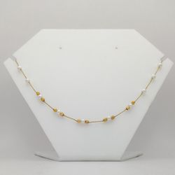 گردنبند طلا 18 عیار زنانه مدل مروارید البرنادو