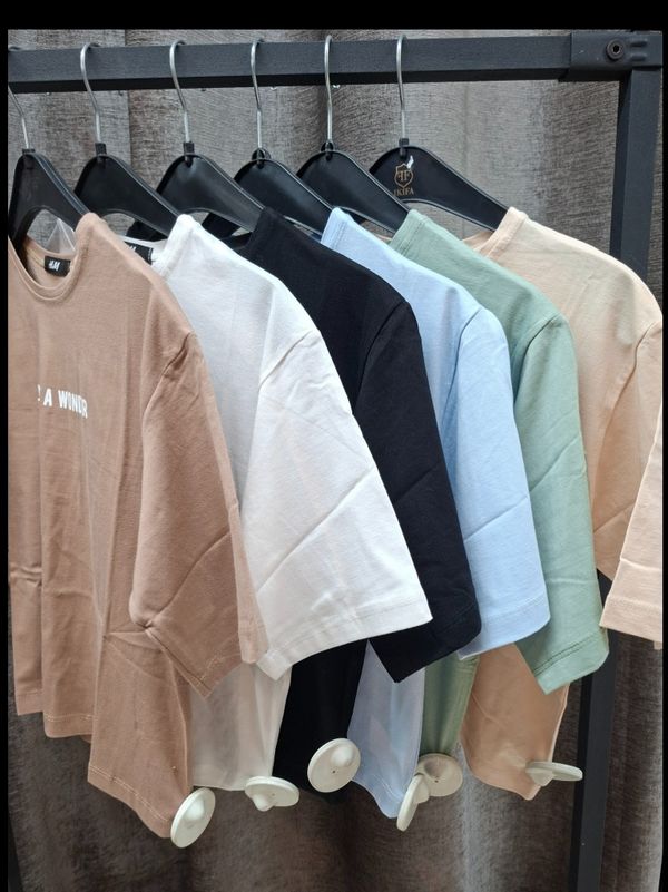 تیشرت کراپ باکسی H&M
