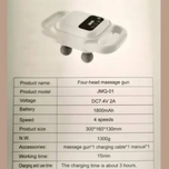 ماساژور تفنگی حرفه ای مدل JMQ-01 چهار سر ارتعاشی ماساژور تفنگی حرفه ای مدل JMQ-01 چهار سر ارتعاشی