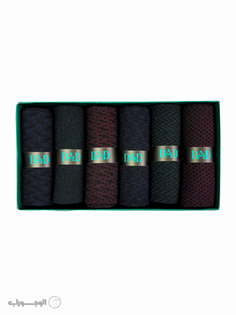 جوراب ددی - مردانه کلاسیک نخی - کد 204 - پک 6 عددی