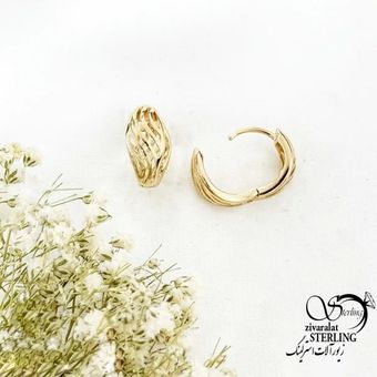 گوشواره کلیپسی طرح طلا برند ژوپینگ کد 20533