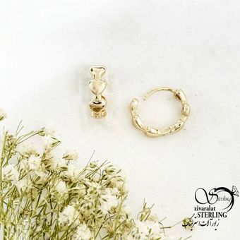 گوشواره کلیپسی ژوپینگ طرح قلبی کد 20534