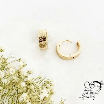 گوشواره ژوپینگ طرح طلا (کلیپسی) کد 20535