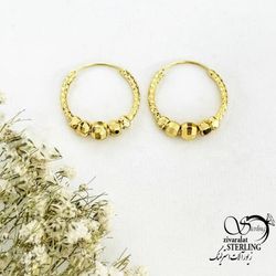 گوشواره مجلسی گوی دار طرح طلا کد 20538