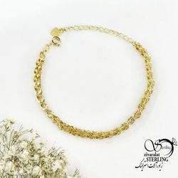 دستبند مجلسی طرح طلا کد 20544