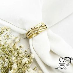 انگشتر زنانه طرح طلا برند طلاروس تراش دار کد 20548